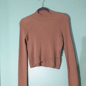 Kendall and Kylie Beige crop top sweater | SIZE S